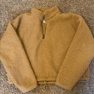 Tan sherpa pullover